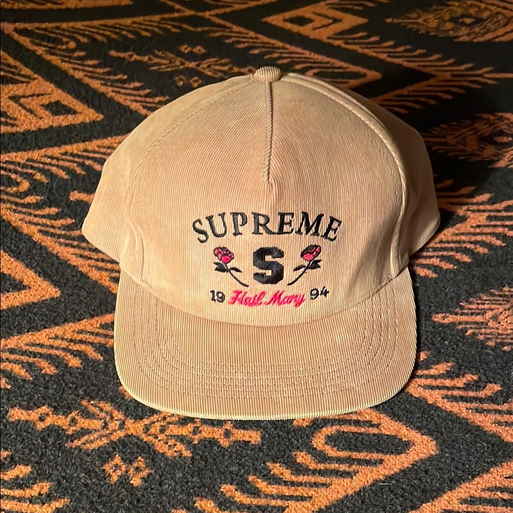 Beige Cap with Star Embroidery